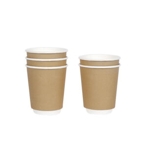 Biodegradable Coffee Cups – Sand, Disposable, 8 Ounce Paper Cups Only – Eco-Friendly and 100% Compostable – Ideal for Tea, Coffee, and Hot Drinks (Cups Only)