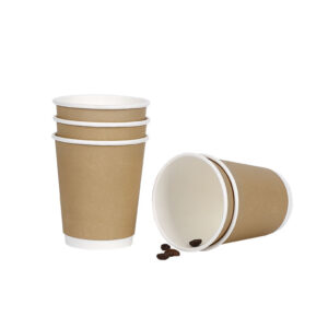 Biodegradable Coffee Cups – Sand, 50 Count Disposable, 12 Ounce Paper Cups – Eco-Friendly and 100% Compostable – Ideal for Tea, Coffee, and Hot Drinks (Cups Only)