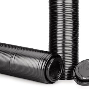 Coffee Cup Lids 12oz 500ml 50 Pack Black Leakproof for Ripple Cups Ideal for Coffee Tea Hot Chocolate