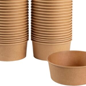 24oz/750ml round Kraft Bowl food container 50 Pack (Lids not Included) Disposable
