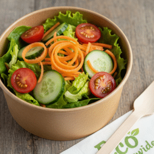 1000ml Round Kraft Food Container 50 Pack (Lids not Included)